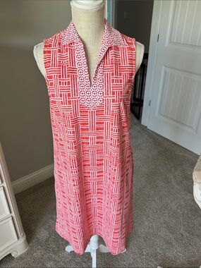 J. McLaughlin Orange Sleeveless Shift Dress